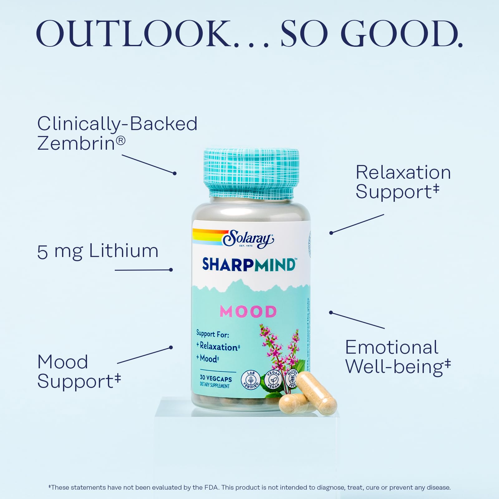 SOLARAY Zembrin ingredient focus highlights mood support potential