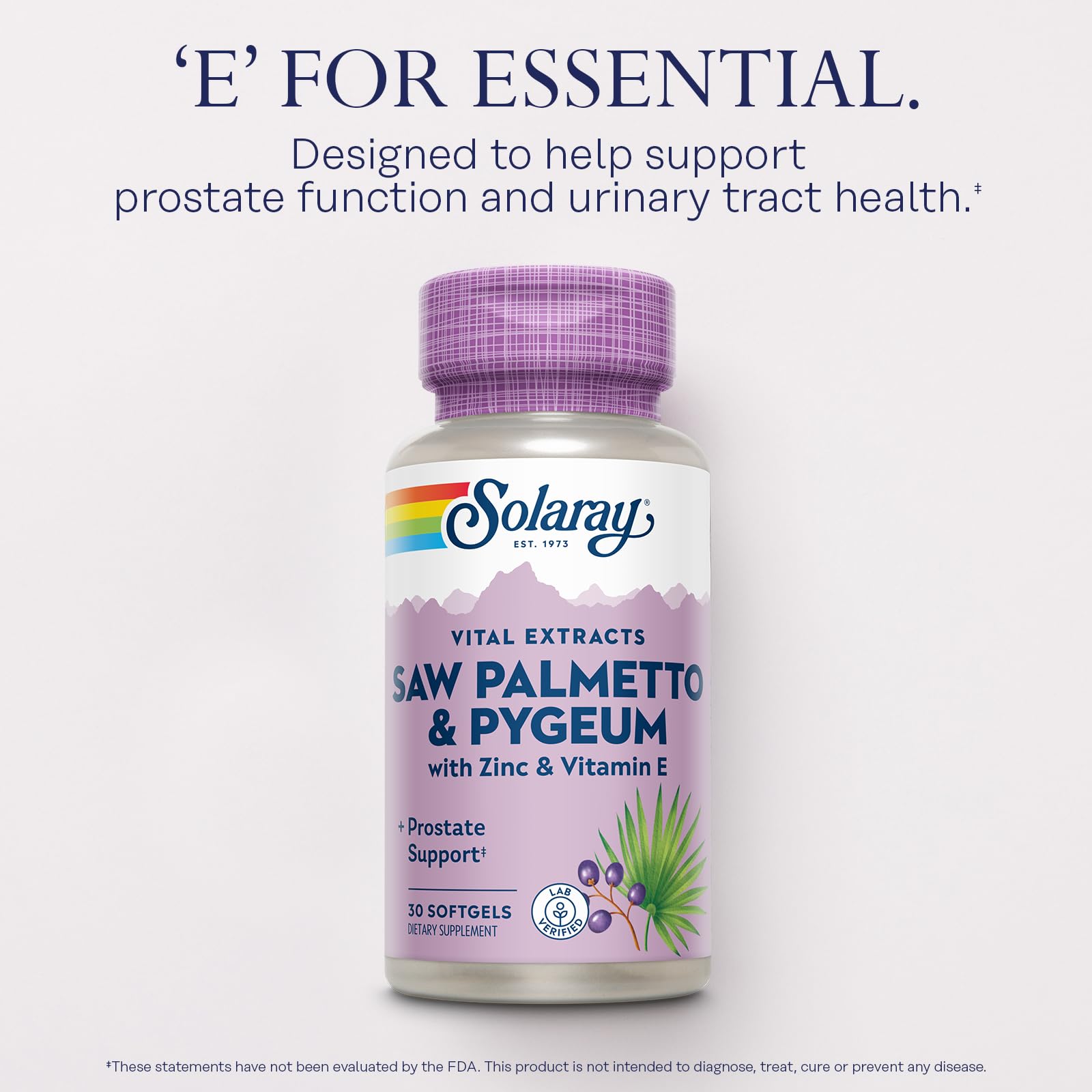 SOLARAY Zinc Vitamin E and Vitamin B6 capsule for men's health