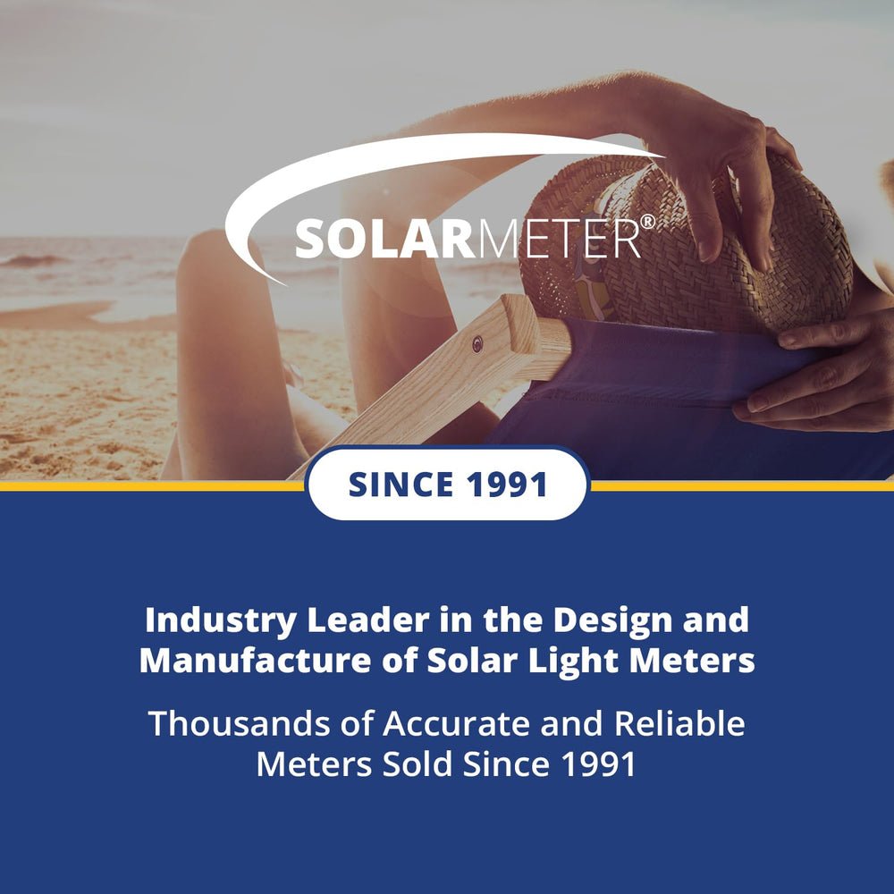 Solarmeter 6.4 rugged plastic construction for durability.