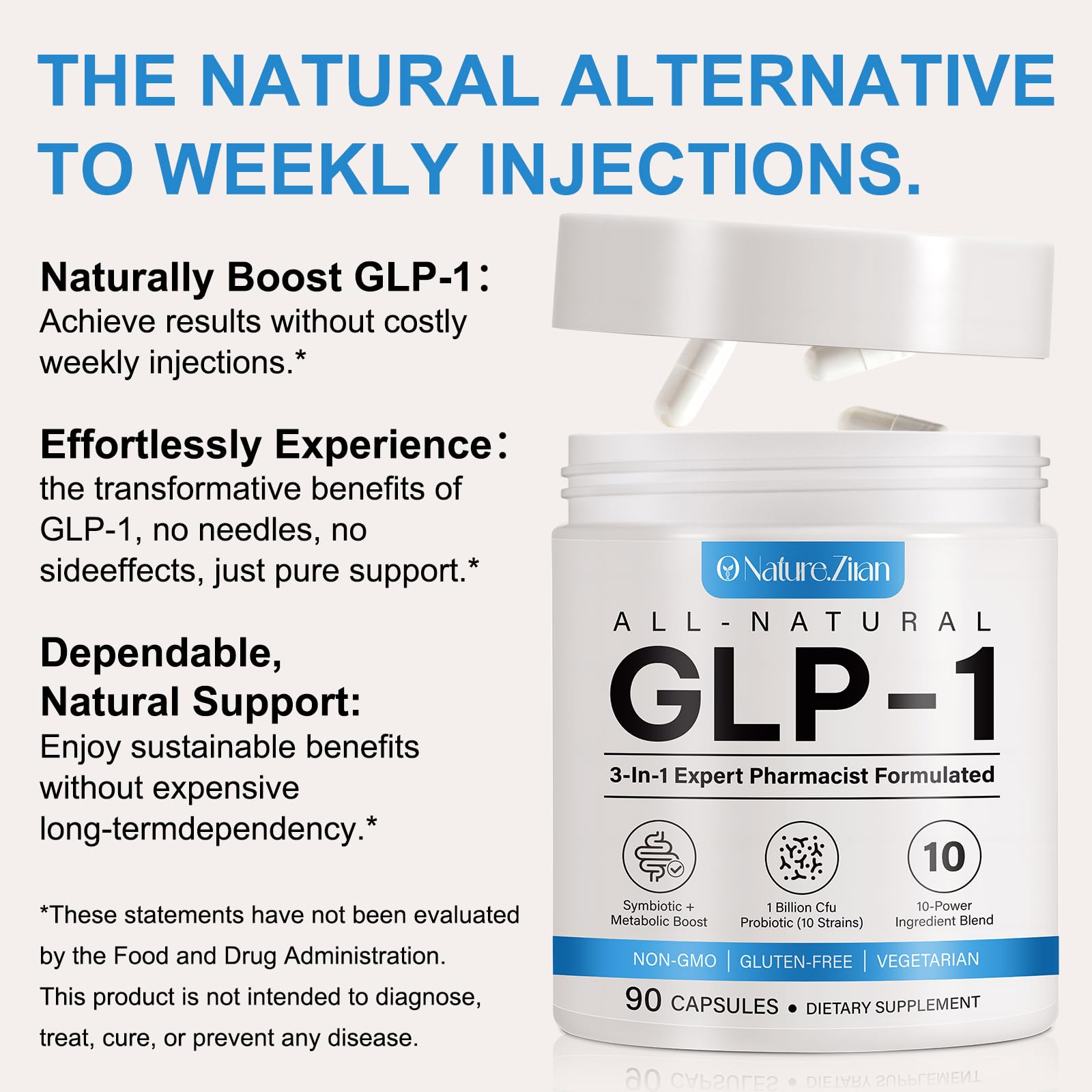 SOLEMEONY GLP Activate capsules-dosed-closeup demonstrates two-capsule daily serving.
