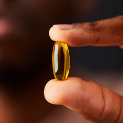Solgar softgels capsules closeup emphasizes clean formula without gluten or dairy