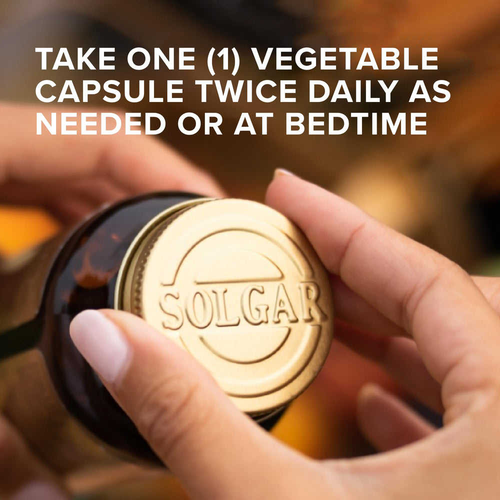Solgar 5-HTP label detail showing non-GMO vegan kosher status