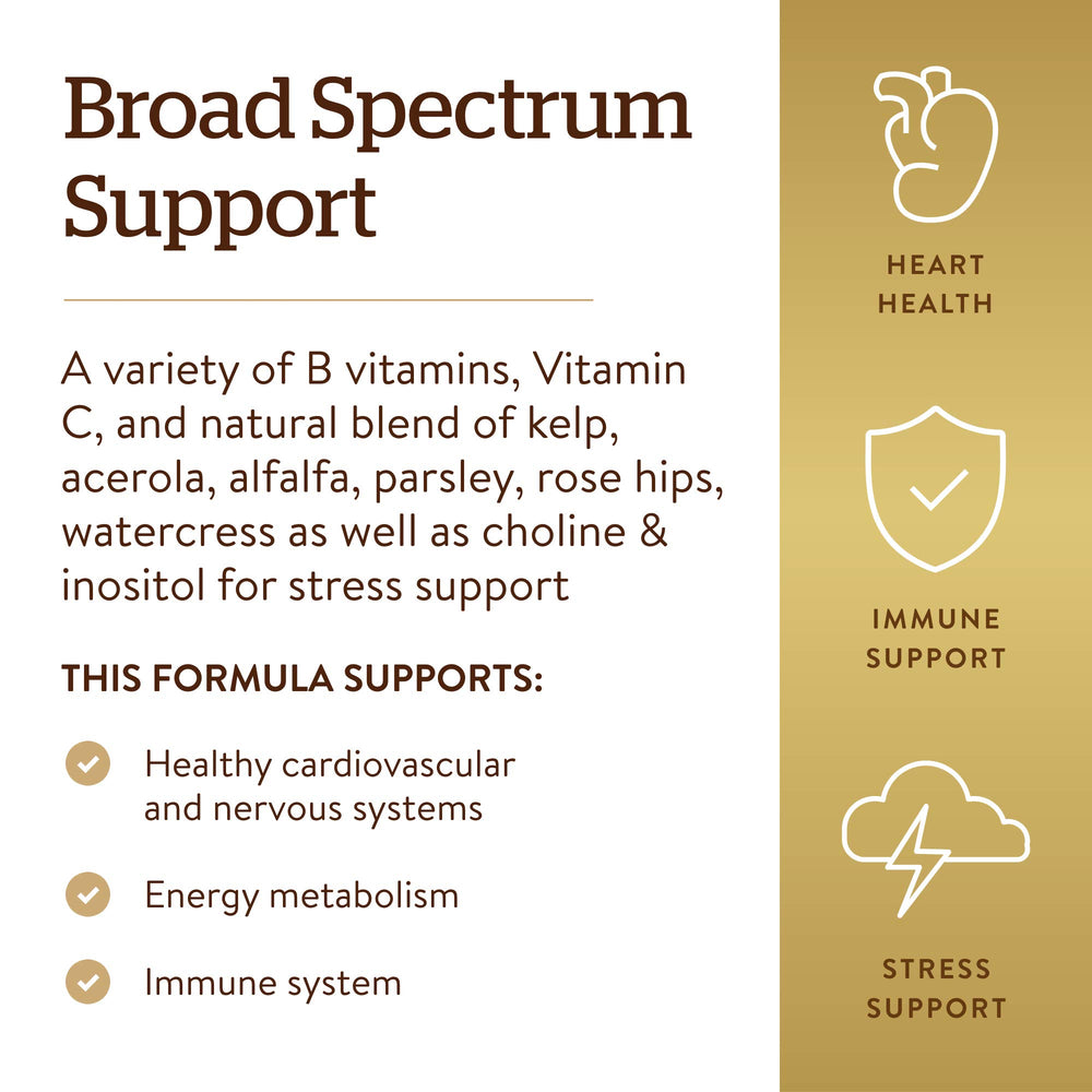 Solgar B-Complex Stress Formula packaging box displayed for convenient daily supplementation