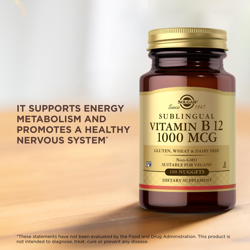 Solgar B12 gluten-free vegan label emphasizes non-GMO and kosher