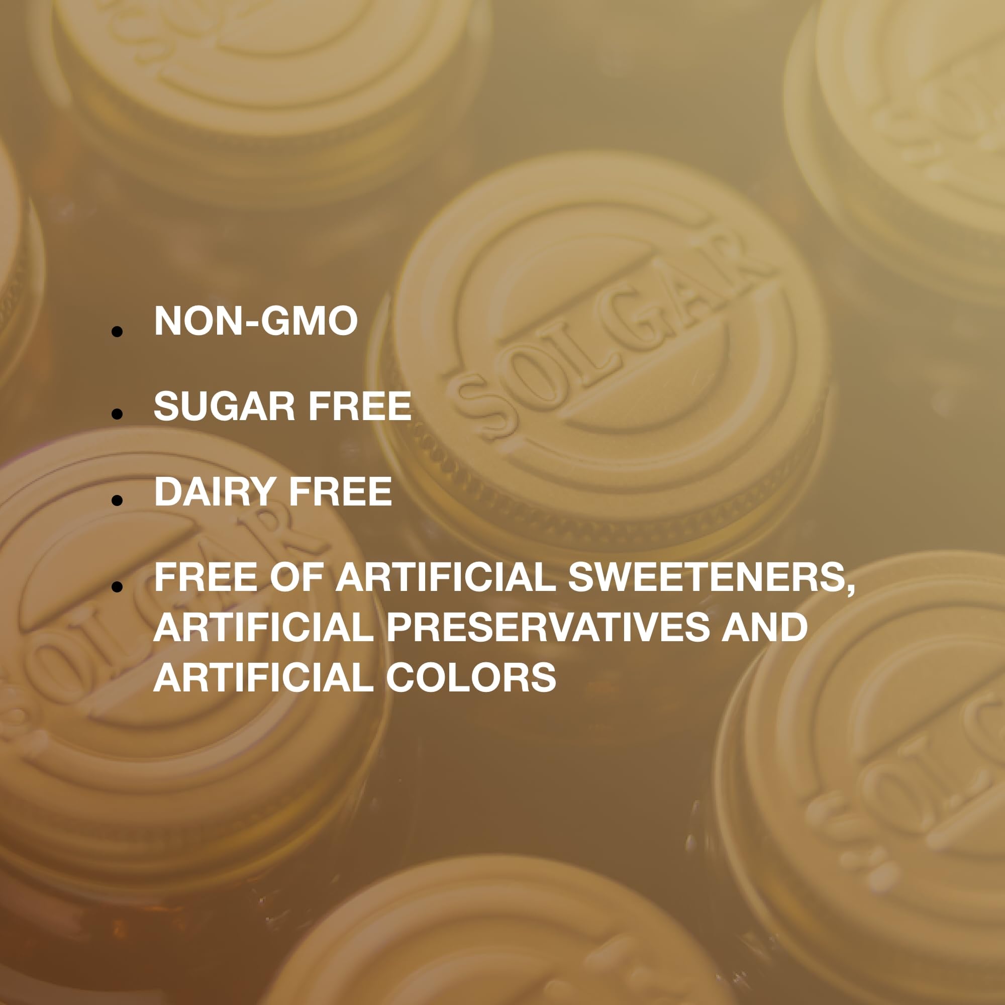 Solgar Brewer's Yeast 7-5 Grains packaging shot communicates branding and trust