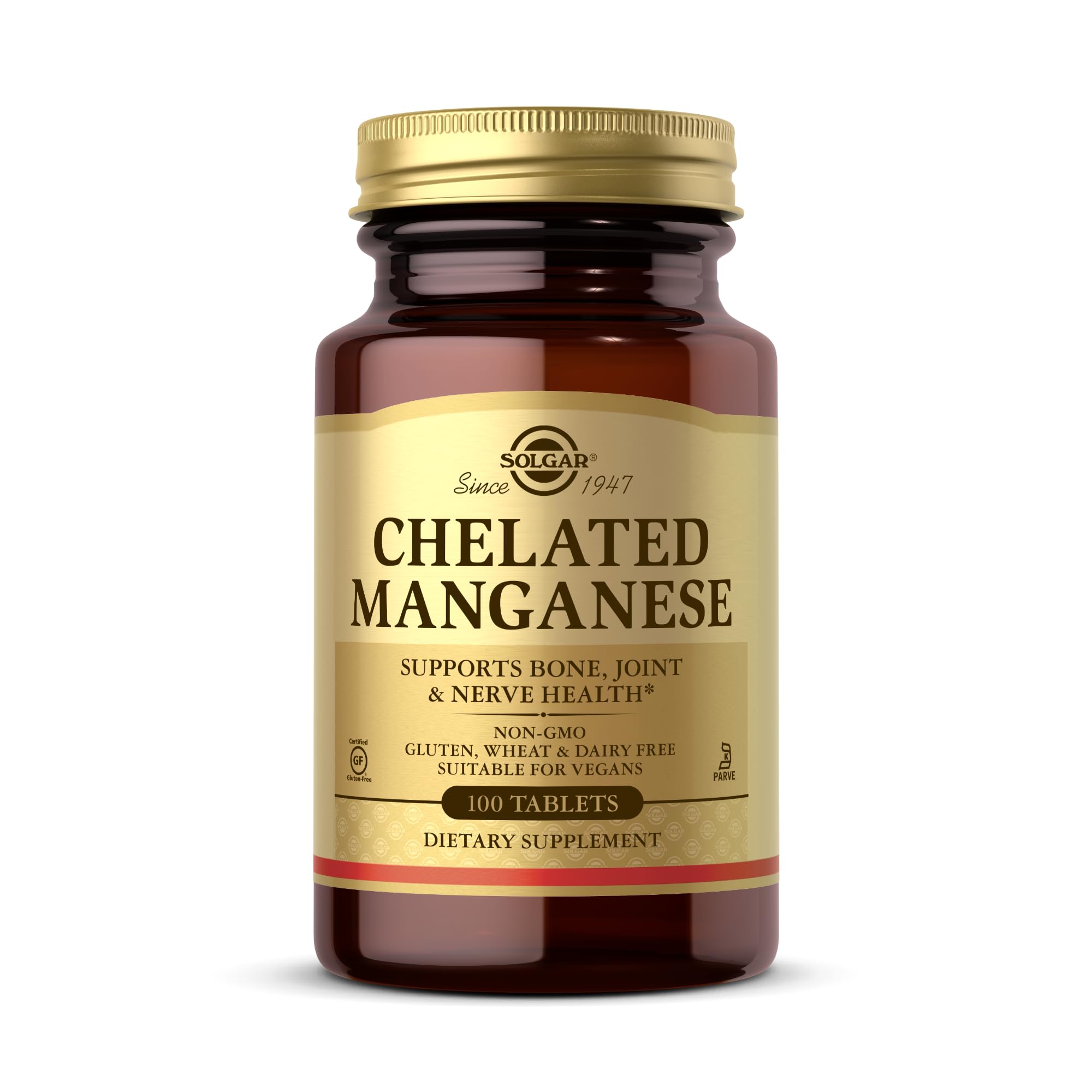 Solgar Chelated Manganese bottle for daily mineral support