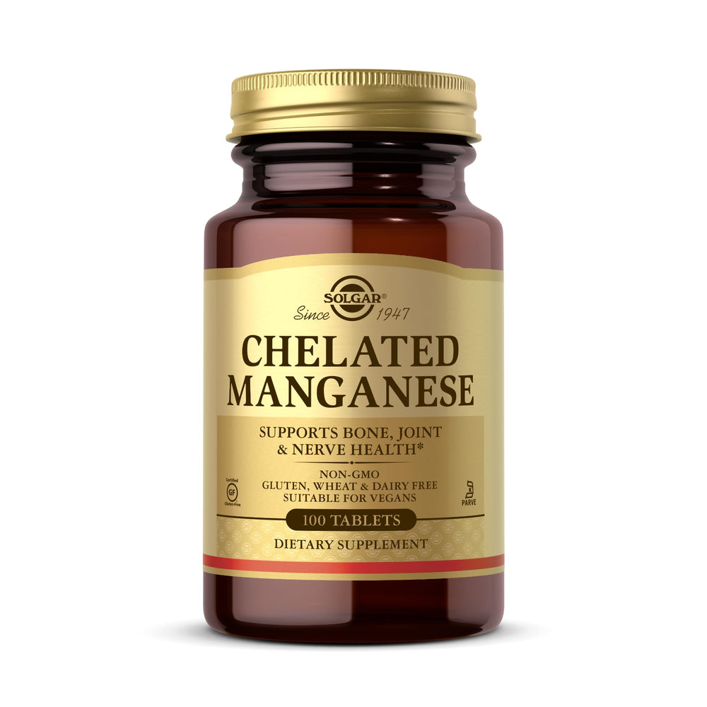 Solgar Chelated Manganese bottle for daily mineral support
