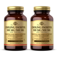 Solgar Choline/Inositol bottle front showing packaging and 100 servings