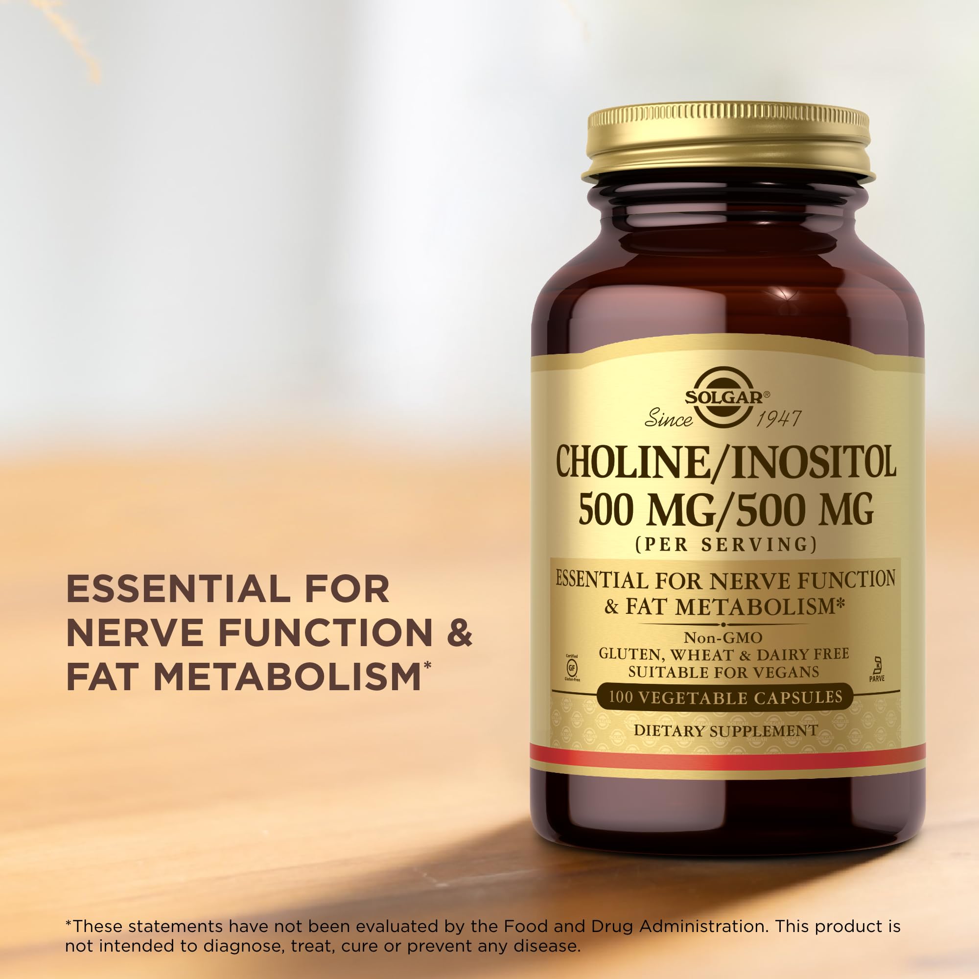Solgar Choline/Inositol pack-two showing value and servings