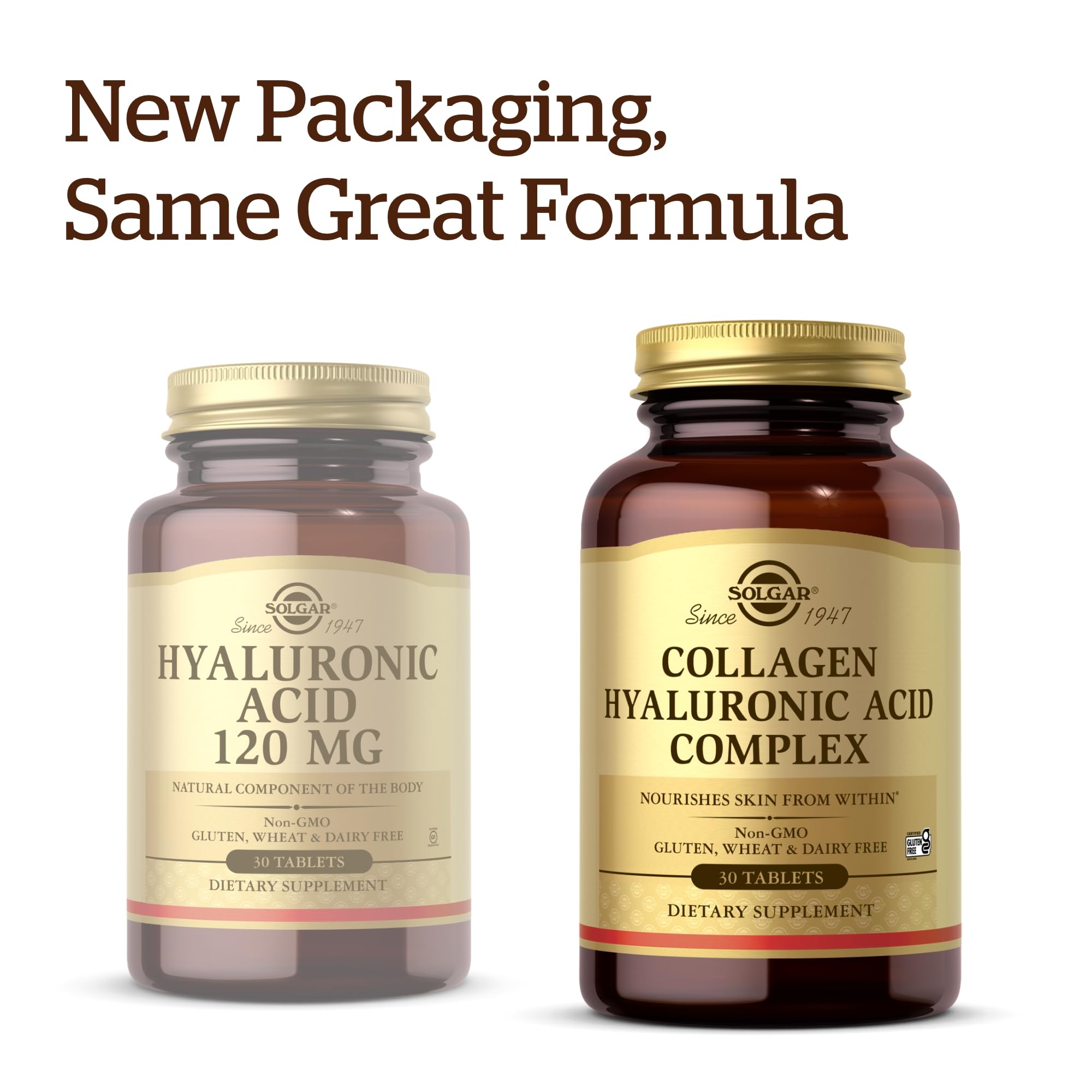 Solgar label close-up notes non-GMO, gluten-free, dairy-free attributes.