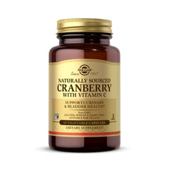 Solgar Cranberry with Vitamin C bottle front view for urinary wellness support.