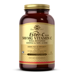 Solgar Ester-C Plus bottle front shows gentle pH-neutral vitamin C for everyday use