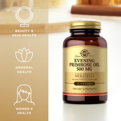 Solgar Evening Primrose Oil gluten-free and dairy-free packaging