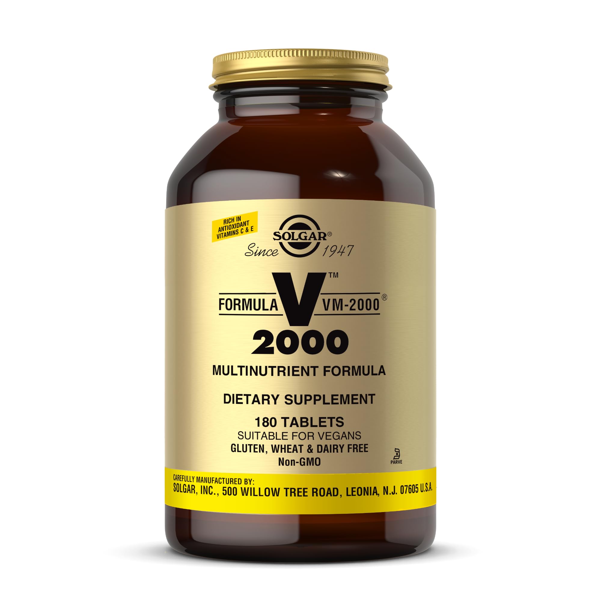 Solgar Formula VM-2000 multinutrient system bottle for daily wellness support