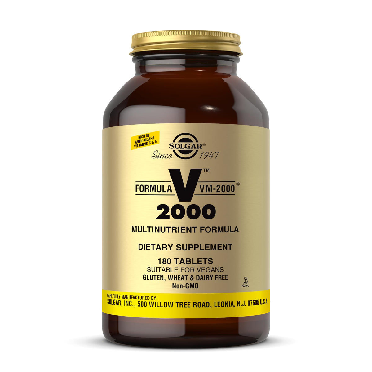 Solgar Formula VM-2000 multinutrient system bottle for daily wellness support
