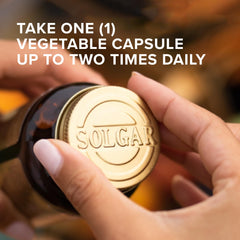Solgar GABA 500 mg vegan capsules demonstrate plant-based intake capability.