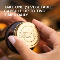 Solgar grape seed extract label closeup emphasizes quality and potency for daily wellness