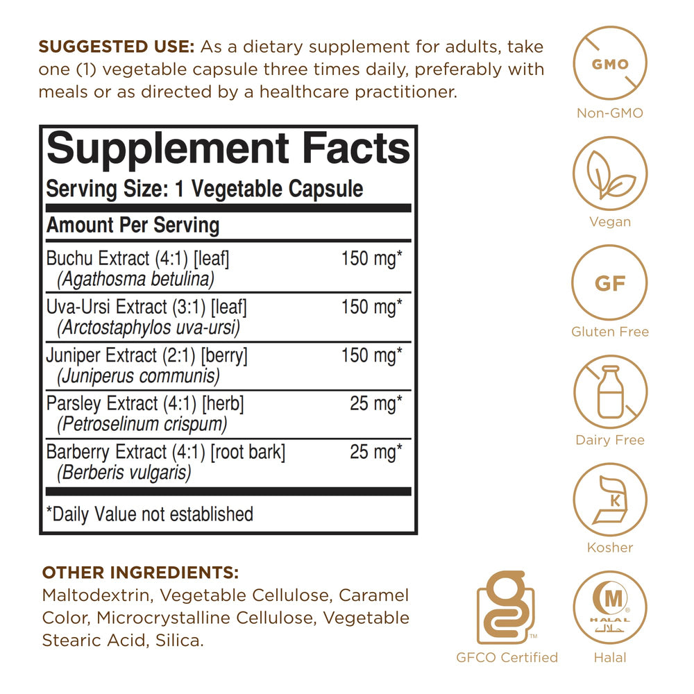Solgar Herbal Water Pill 100 VCaps capsules closeup showing easy-to-swallow texture.