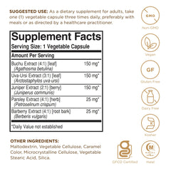 Solgar Herbal Water Pill 100 VCaps capsules closeup showing easy-to-swallow texture.
