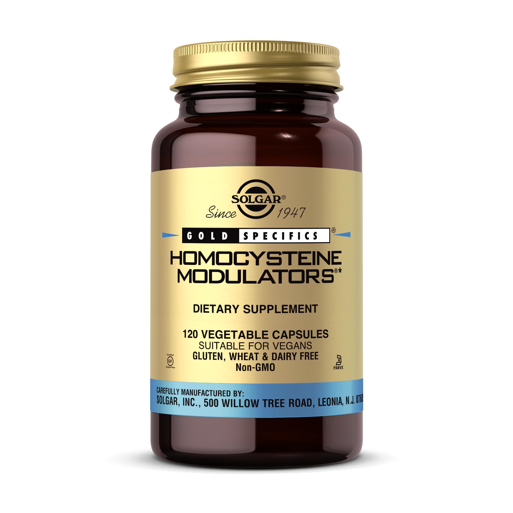 Solgar Homocysteine Modulators bottle close-up for daily wellness support