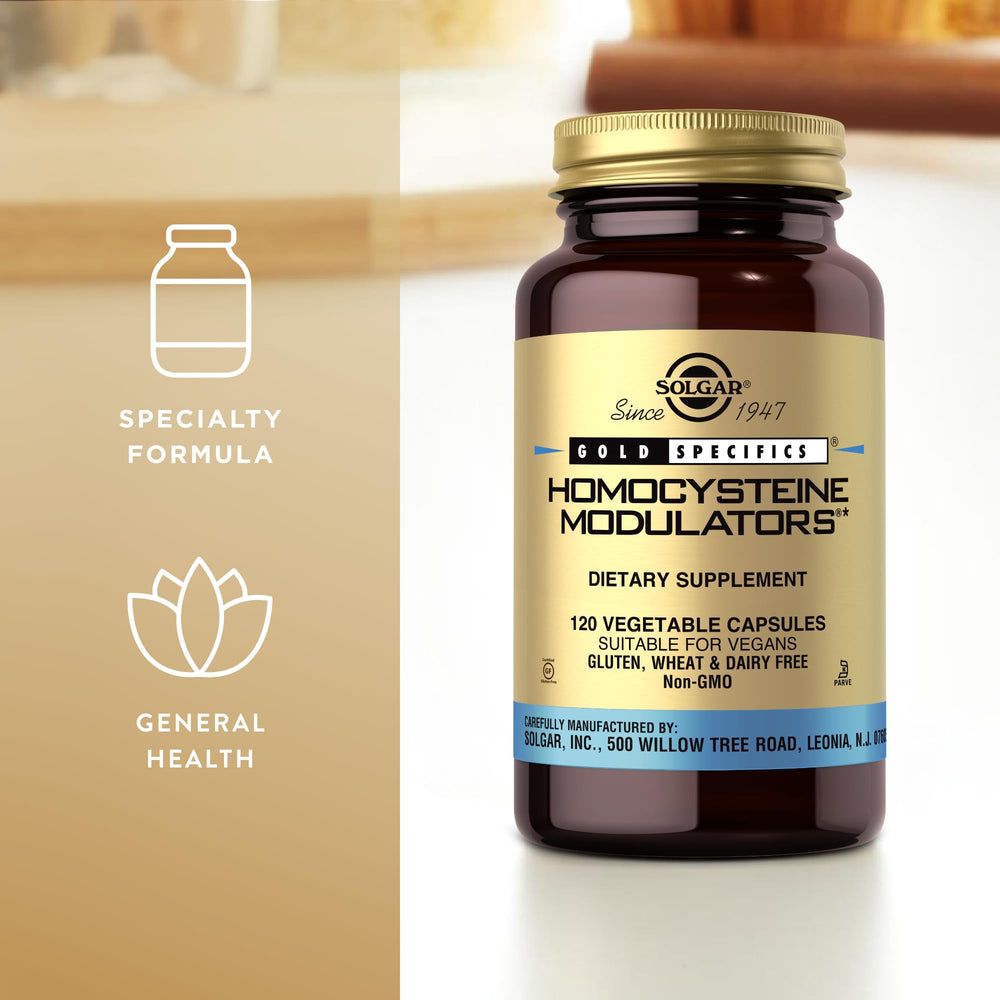 Solgar Homocysteine Modulators on a nightstand for easy daily routine