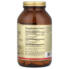 Solgar No-Flush Niacin vegan and allergen-free packaging cues.