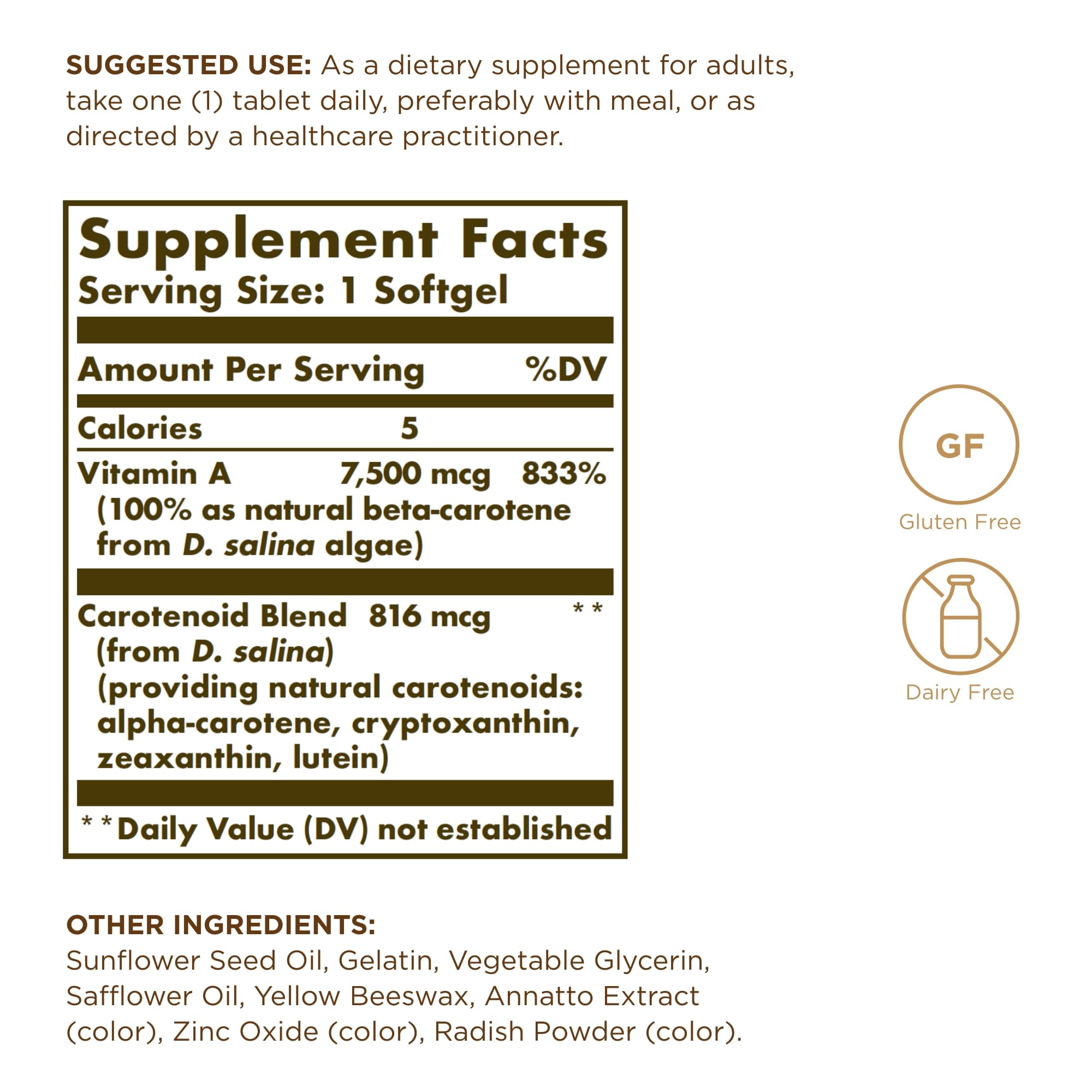 Solgar Oceanic Beta Carotene softgel capsules close-up, easy-to-swallow daily use.
