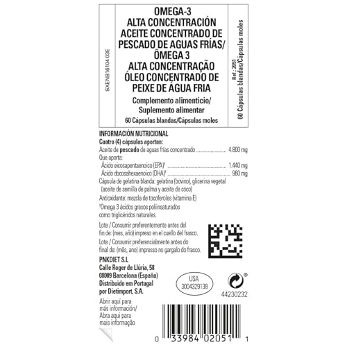 Solgar Omega-3 700 mg nutrition label close-up showing potency