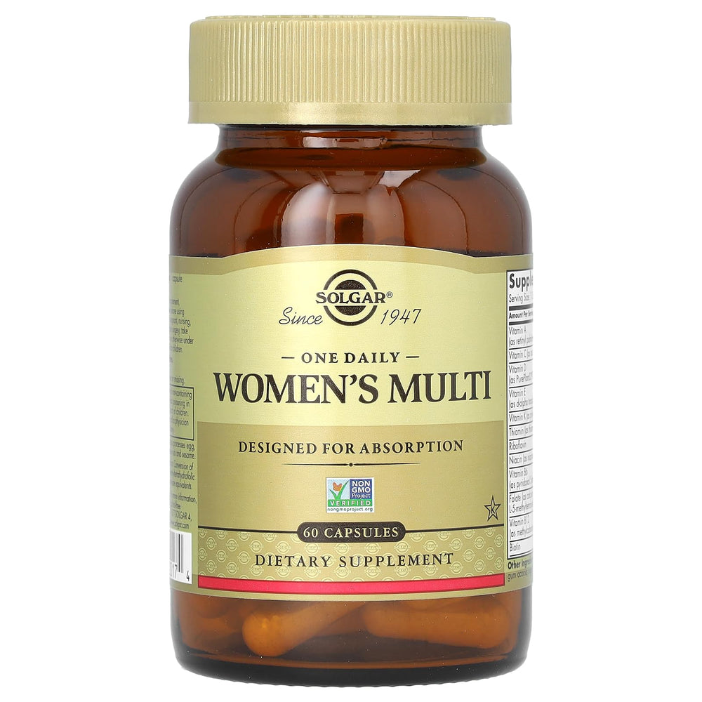 Solgar One Daily Women ingredient label close-up for transparency