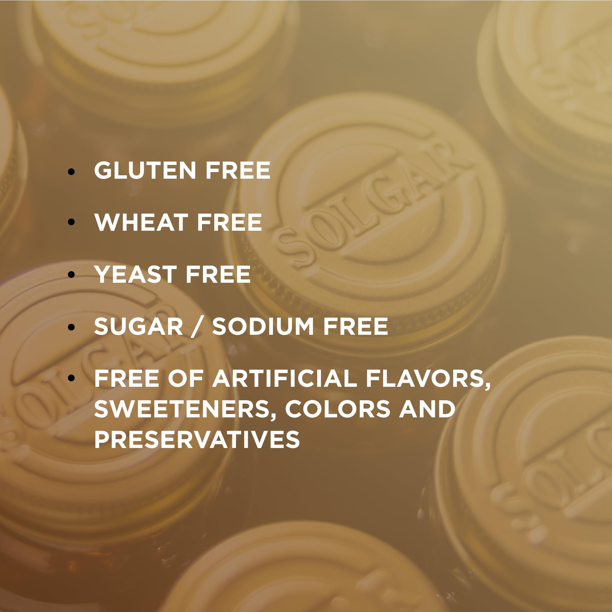 Solgar Potassium Gluconate 250-tabs nutrition facts highlight ingredient details.