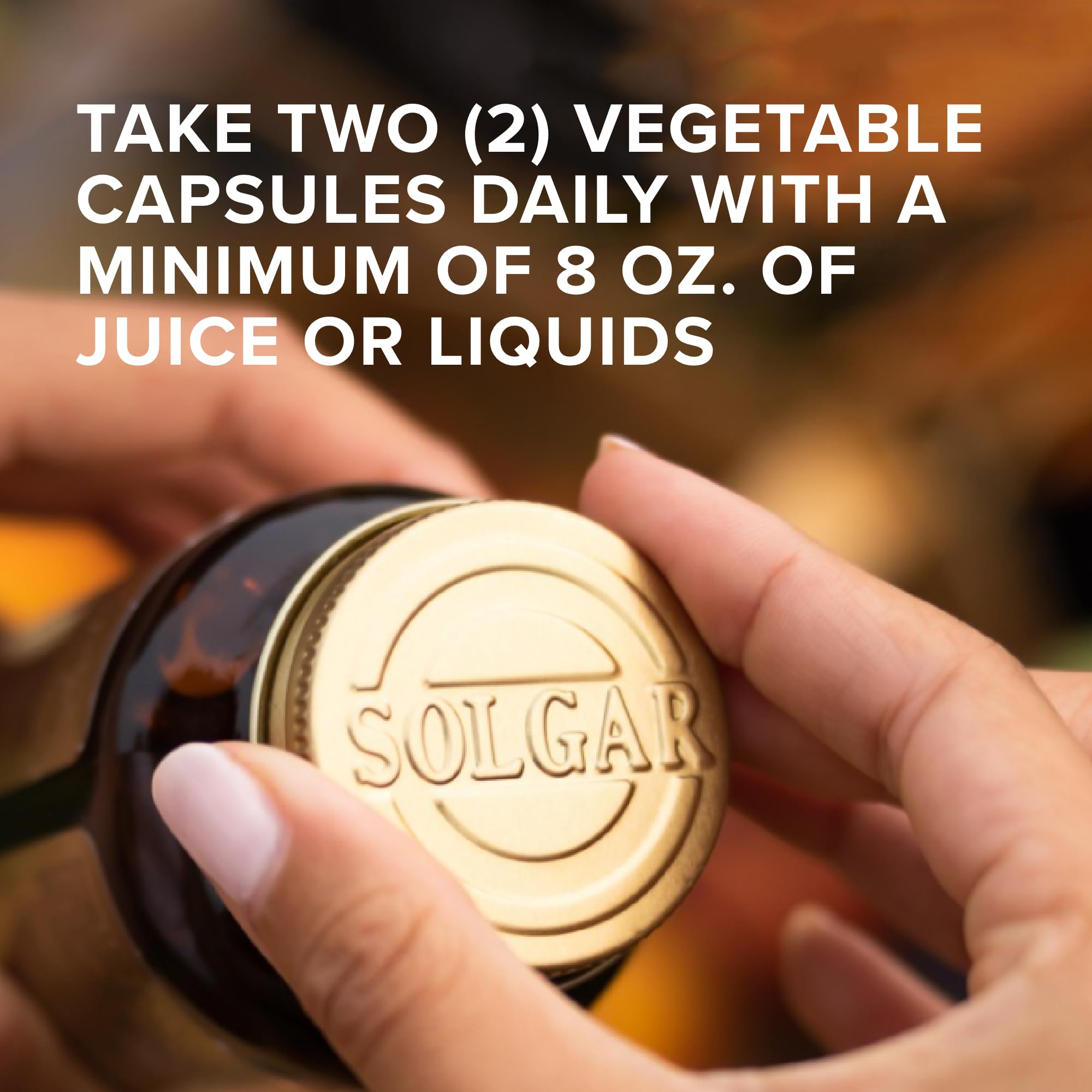 Solgar Psyllium Husks Fiber poured into glass for digestion