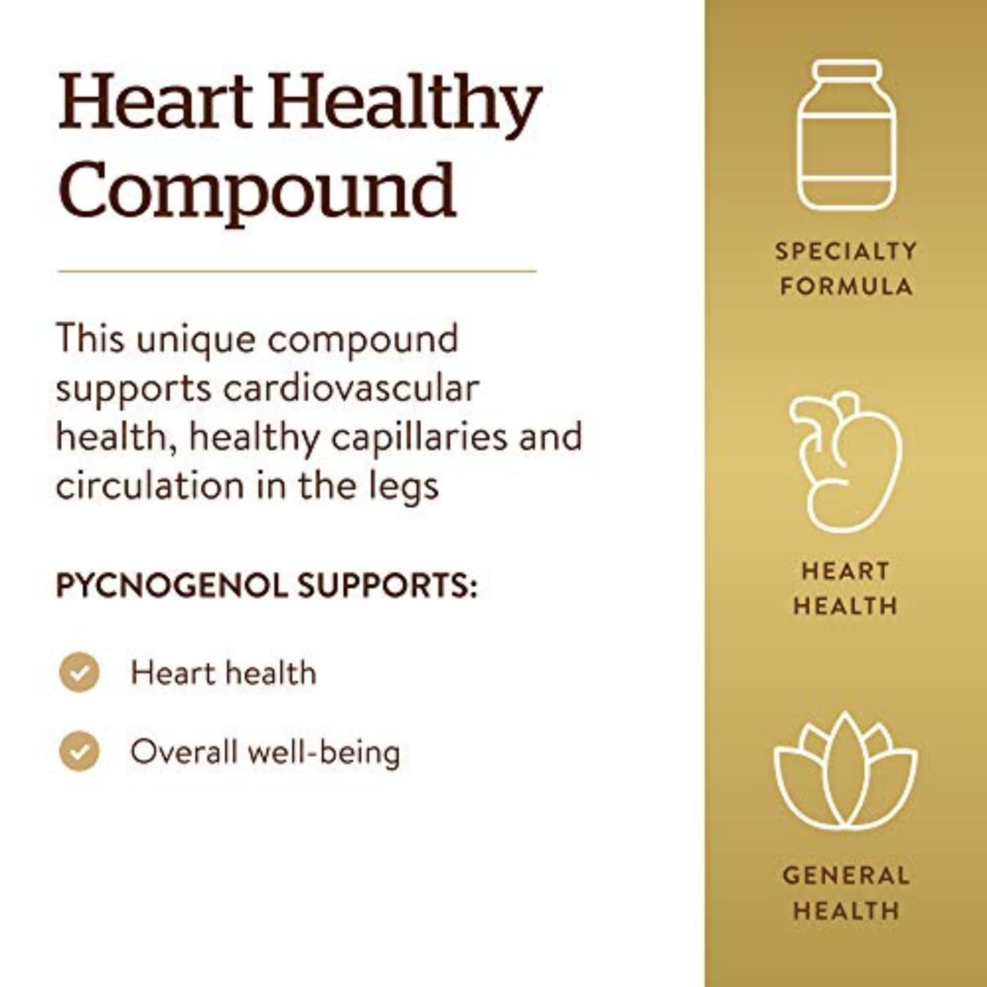Solgar Pycnogenol bottle pouring capsules for convenient daily use