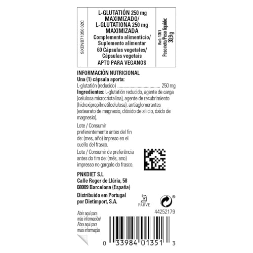 Solgar Reduced L-Glutathione 250 mg label close-up highlights potency and purity.