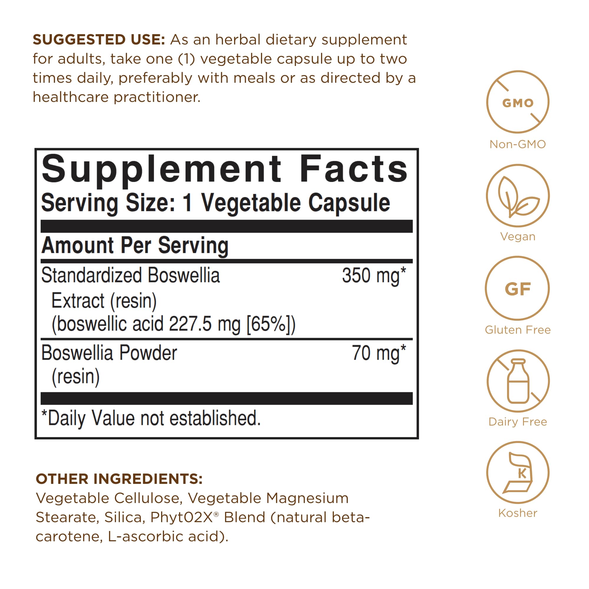 Solgar SFP Boswellia, cápsulas de 60 para consumo diario