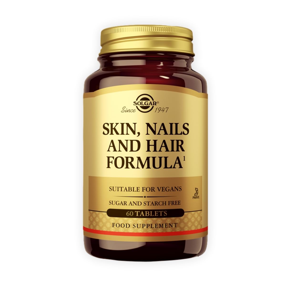 Solgar Skin Nails Hair tablets bottle for daily beauty support