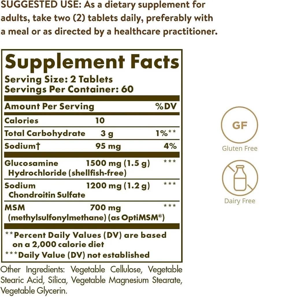 Solgar packaging label highlight quality and allergen-free formula.