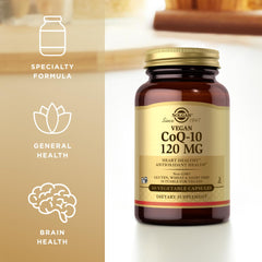 Solgar Vegan CoQ-10 serving setup for on-the-go use.