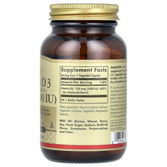 Solgar Vitamin D3 5000 IU pour illustrates easy daily use.