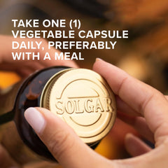 Close-up of Solgar D3 label highlighting dosage and quality.