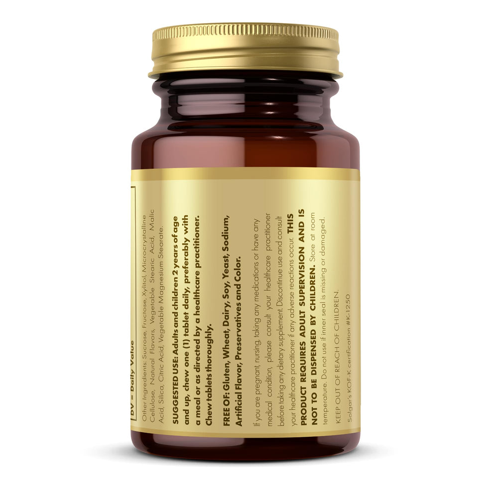 Solgar Vitamin D3 tablet with glass of water ready to take