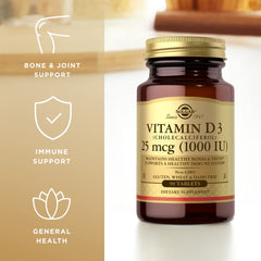 Solgar Vitamin D3 bottle on shelf showing packaging and branding