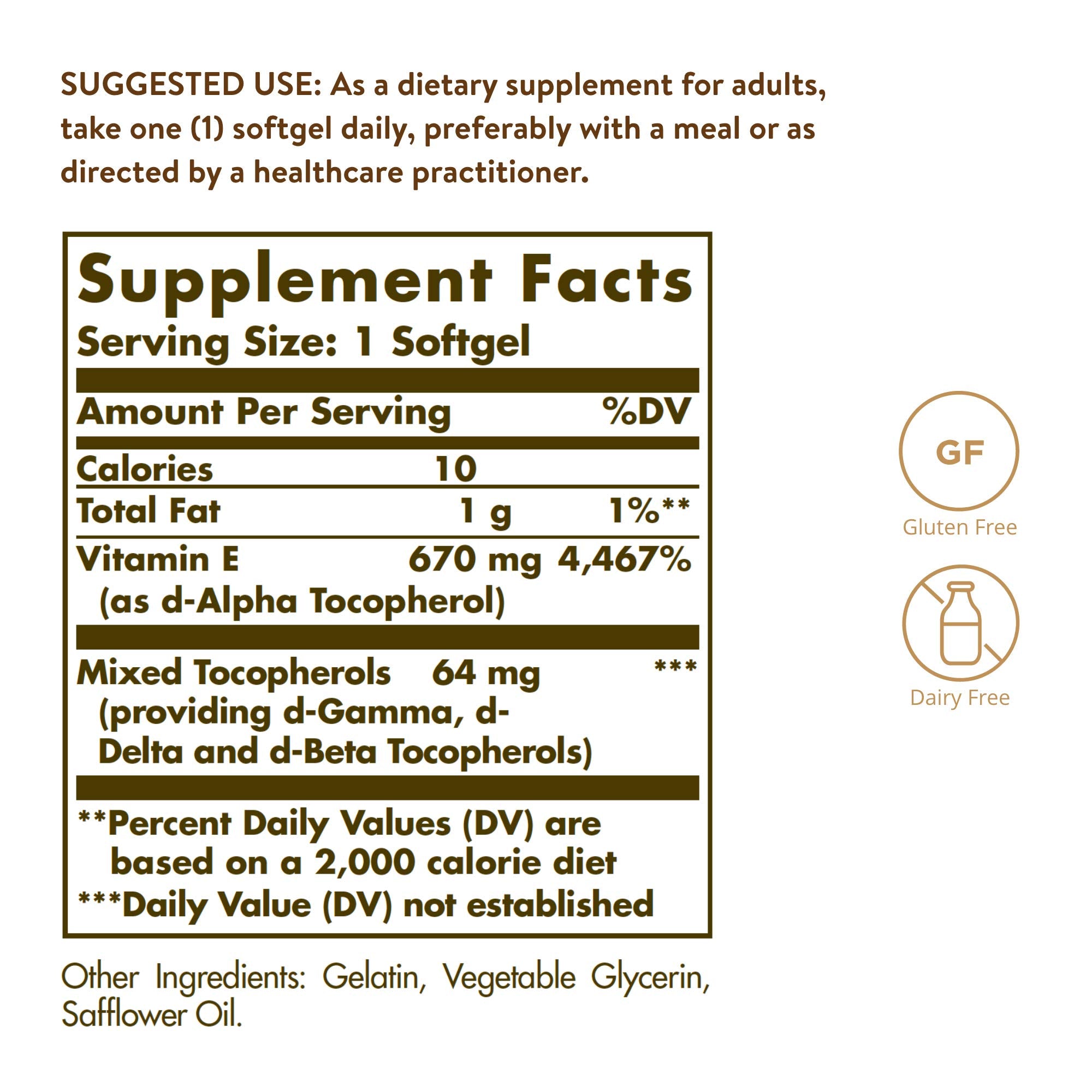 Solgar Vitamin E 670 mg softgels close-up highlighting oil-based absorption.
