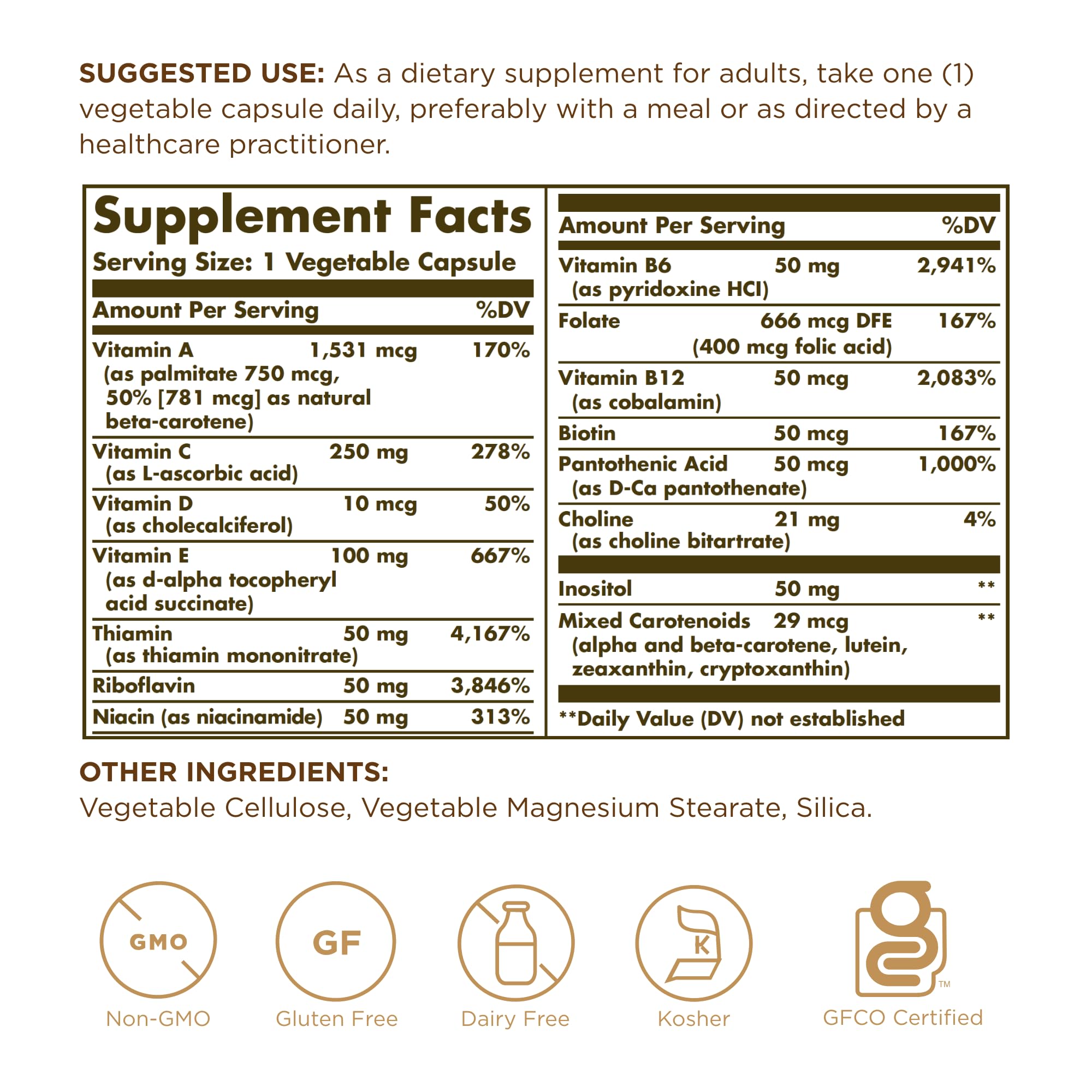Solgar Vitamins Only 90 Veggie Caps capsules closeup, easy-to-swallow veggie cap.