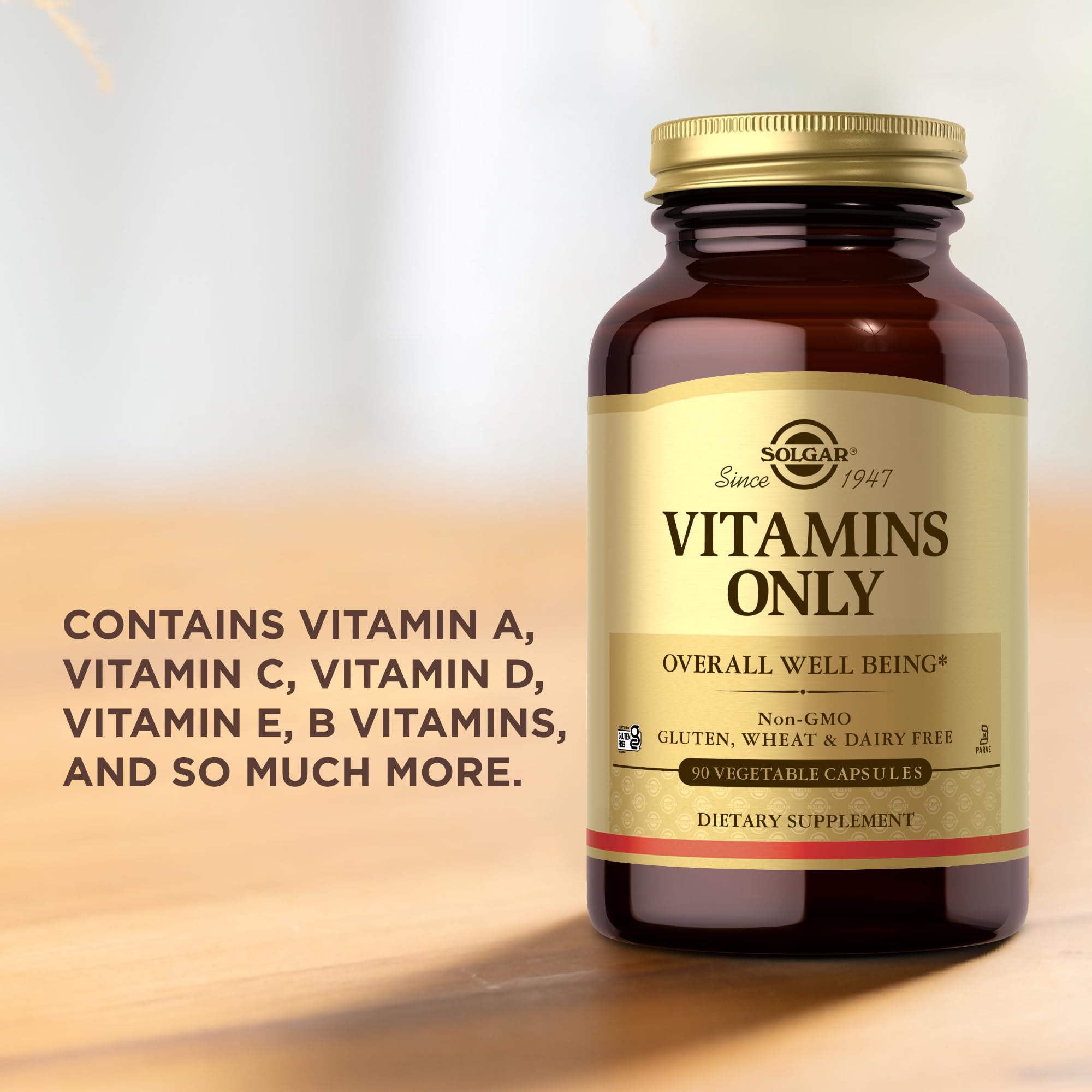 Solgar Vitamins Only 90 Veggie Caps veggie cap, vegan-friendly supplement.