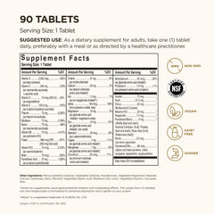 Solgar VM-75 tablets closeup showing mineral chelation.