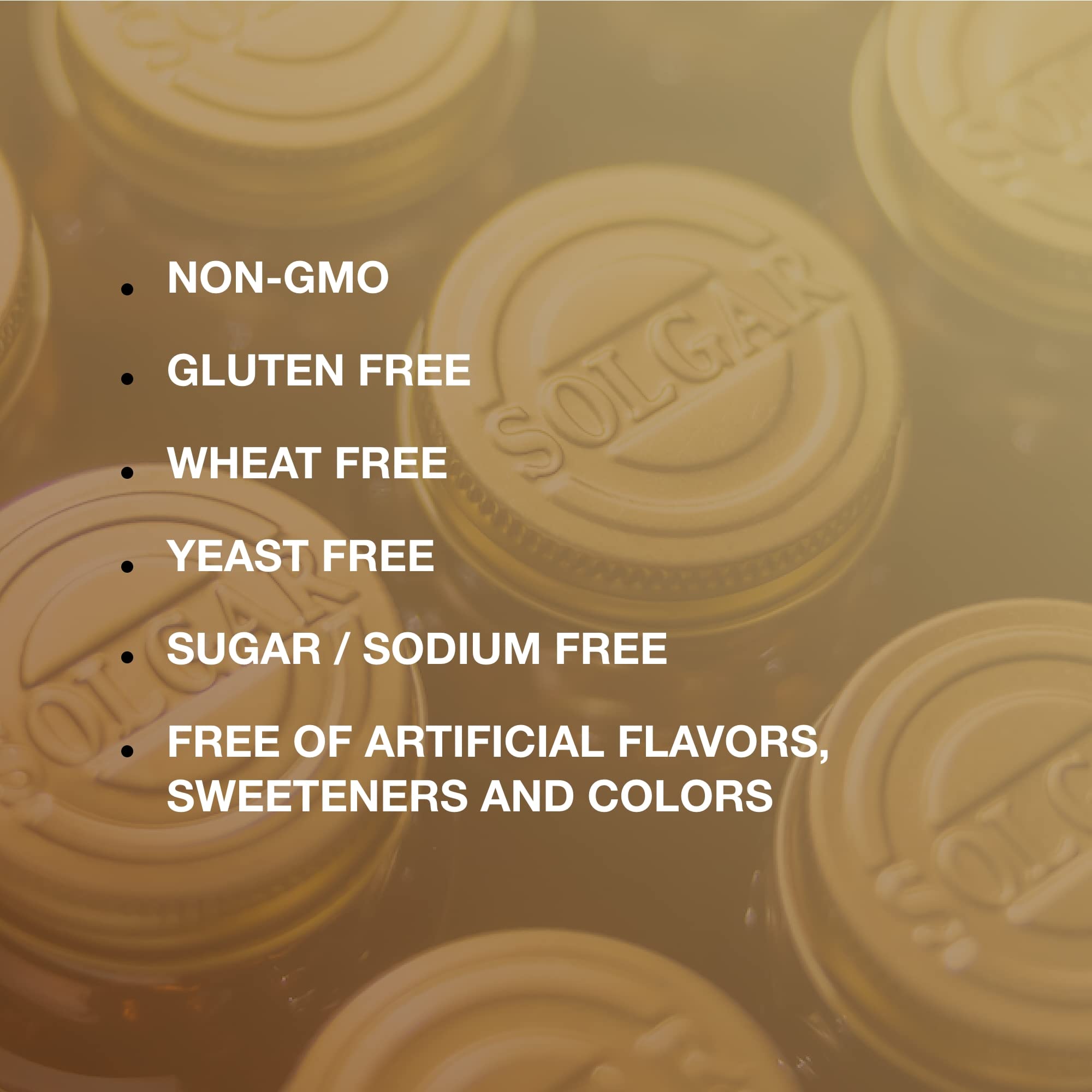 Solgar Yeast-Free Selenium tablets inside bottle ready for daily supplementation.