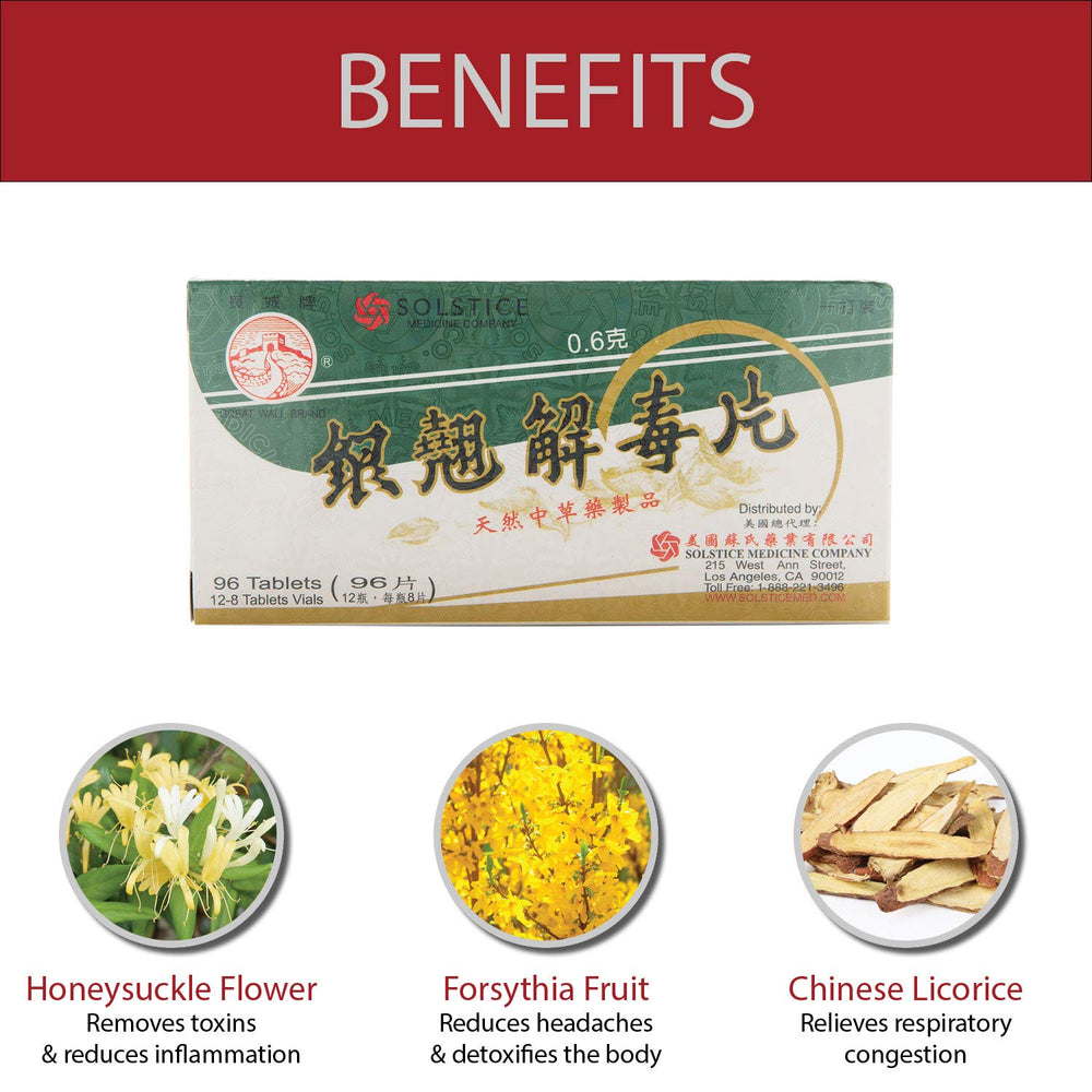 Solstice Yin Chiao Chieh Tu Pien tablets offering portable daily respiratory support.