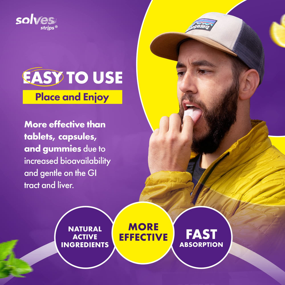 Solves Strips pocket-ready hydration for gym, golf, and travel.
