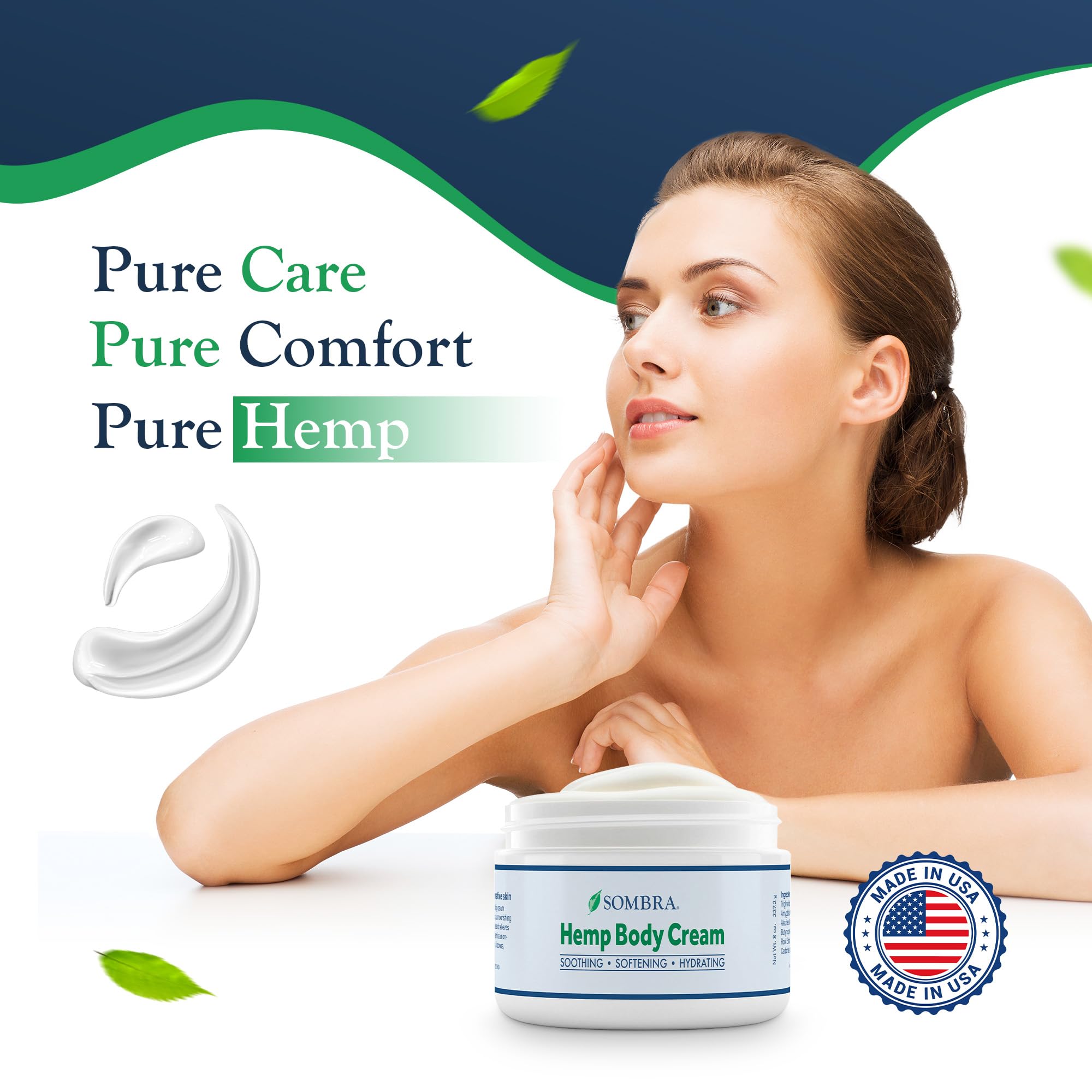 Sombra Hemp Body Cream demonstrated in a massage setup for targeted relief.