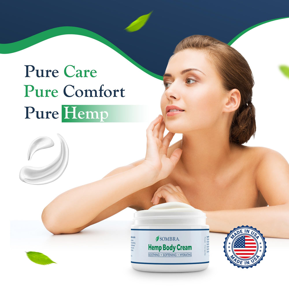 Sombra Hemp Body Cream demonstrated in a massage setup for targeted relief.